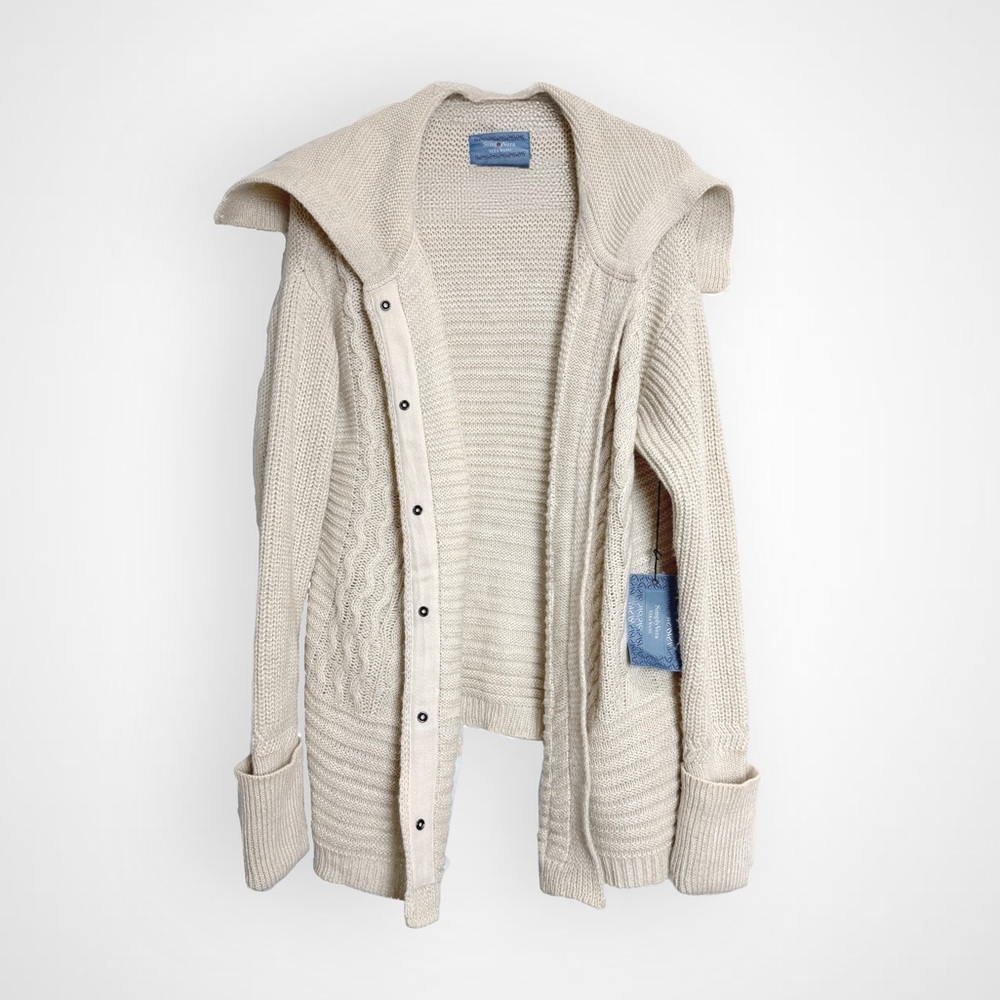 Vera Wang Cream Cable Knit Cardigan